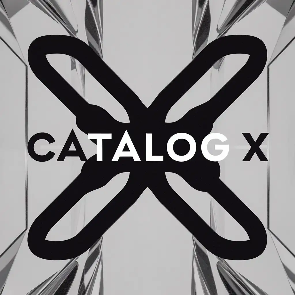 a logo design,with the text "Catalog X", main symbol:X,complex,clear background