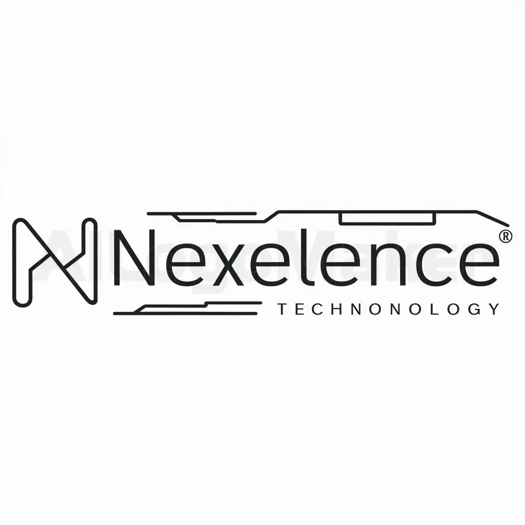 a logo design,with the text "Nexelence", main symbol:NX,Moderate,be used in Technology industry,clear background