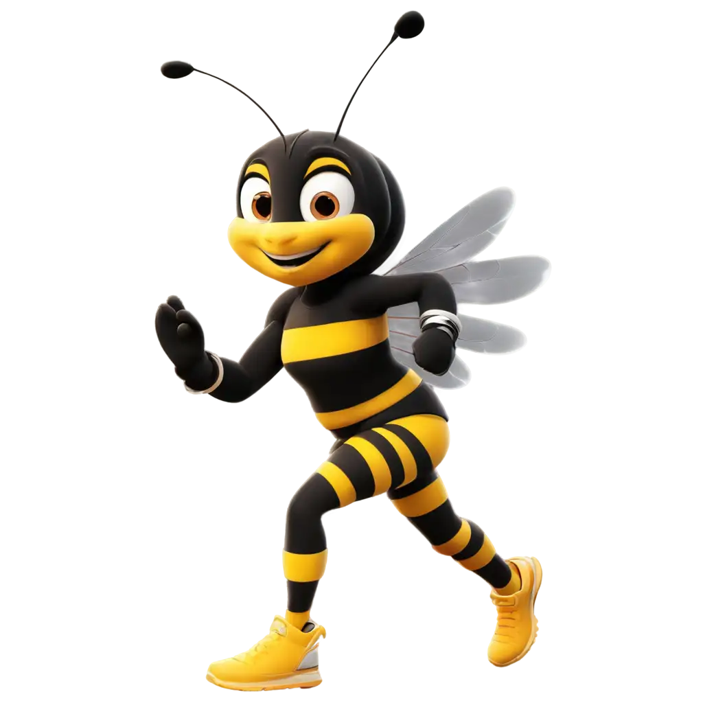 Sporty-Bee-PNG-Vibrant-Image-of-a-Bee-Engaged-in-Sports-Activities