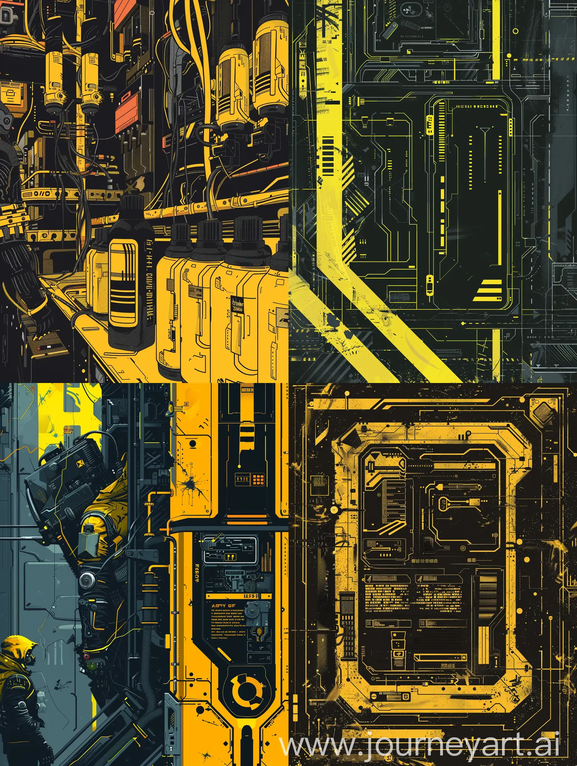 Cyberpunk-Style-Product-Label-Design-in-Yellow-and-Black