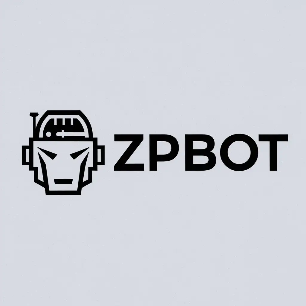 a logo design,with the text "zpbot", main symbol:sci-tech feel,Moderate,clear background