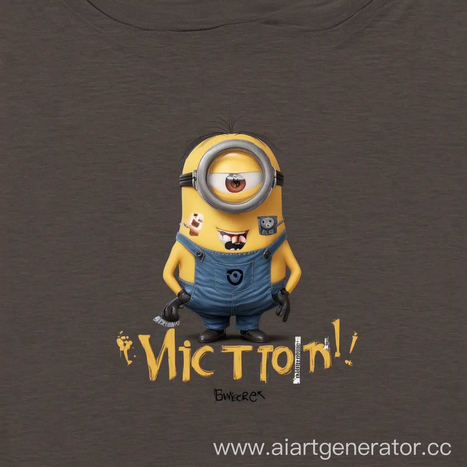 Minion-Character-Victor-Wearing-TShirt