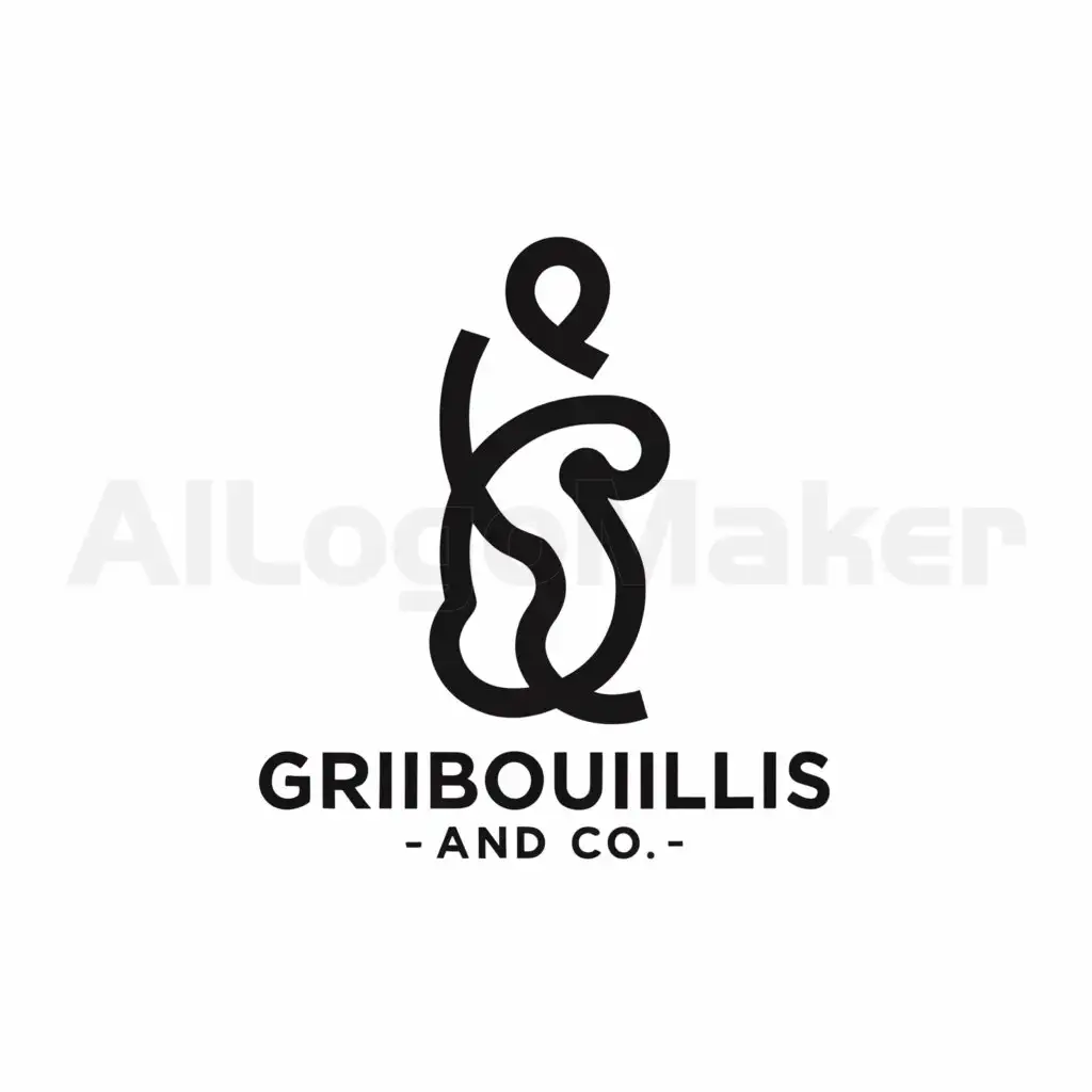 a logo design,with the text "Gribouillis and Co", main symbol:nom ,Moderate,be used in Nonprofit industry,clear background