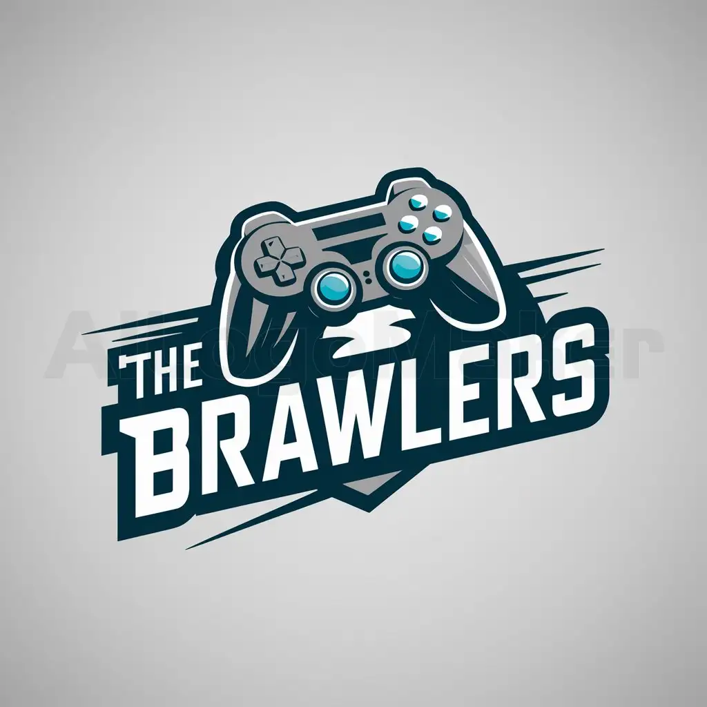 a logo design,with the text "THE BRAWLERS", main symbol:a video game pad,Moderate,clear background