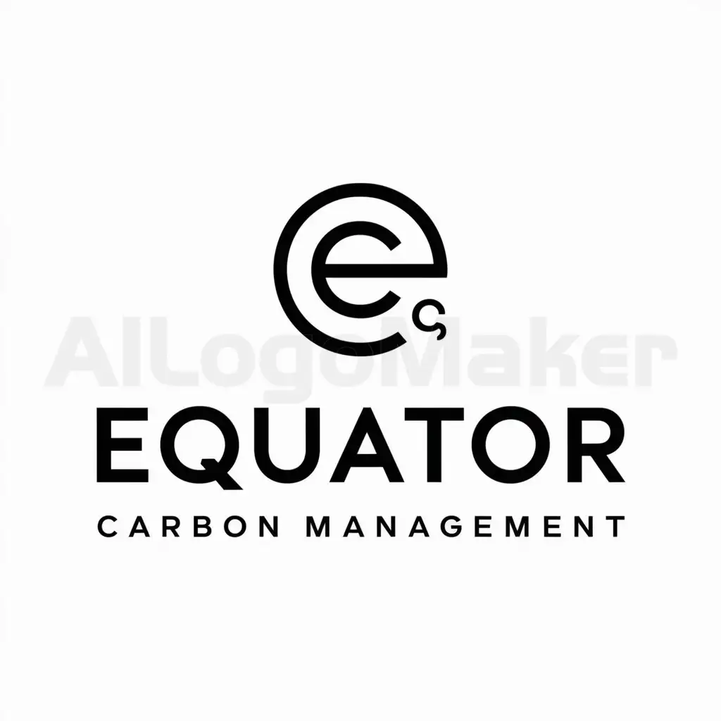 a logo design,with the text "Equator Carbon Management ", main symbol:CO2,Minimalistic,be used in Others industry,clear background