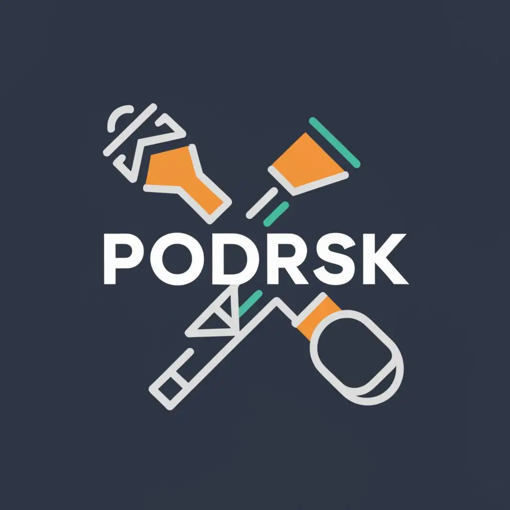 a logo design,with the text "POdrSK", main symbol:Ruler and pencil,Moderate,be used in Technology industry,clear background
