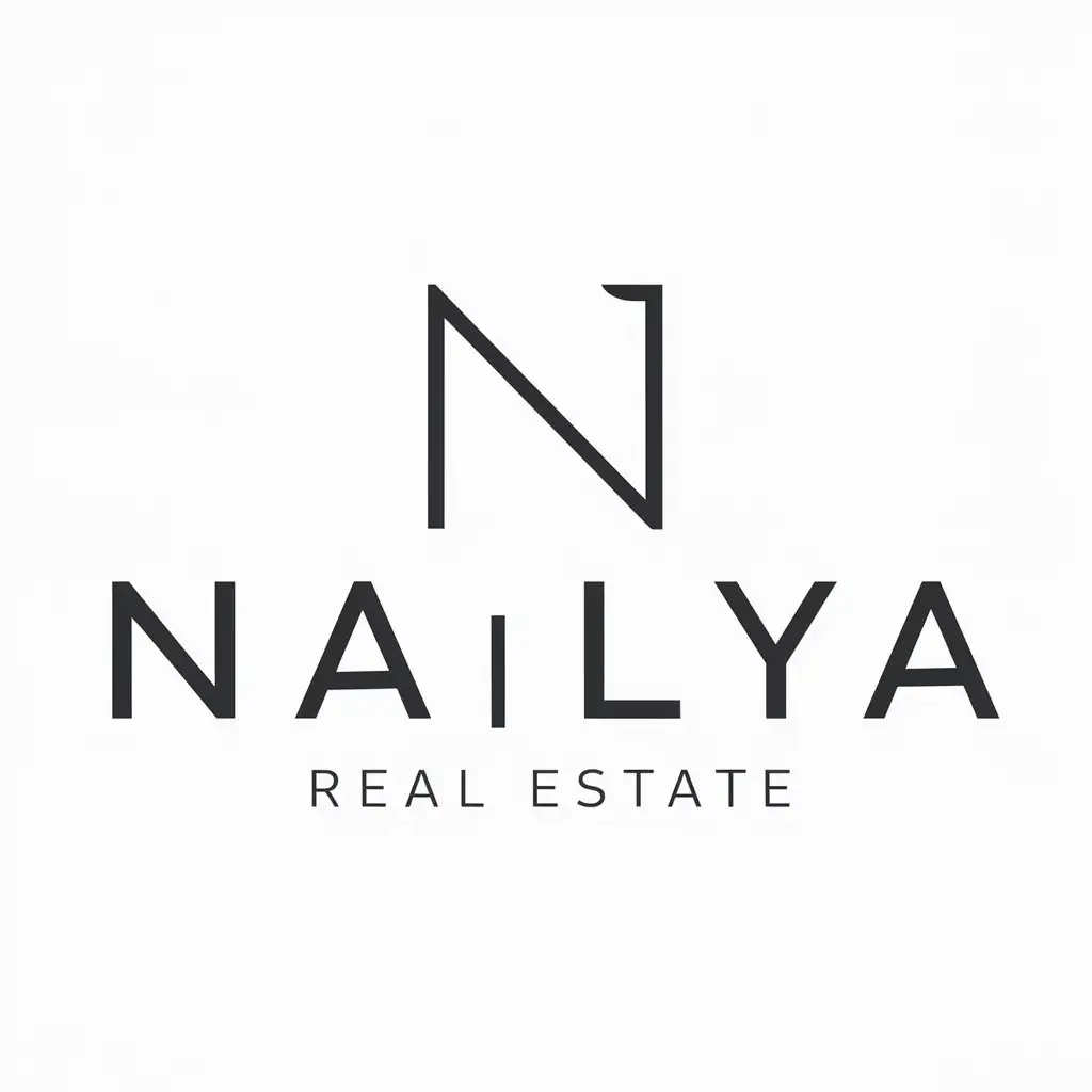 a logo design,with the text 'Nelya', main symbol:N,Minimalistic,be used in Real Estate industry,clear background