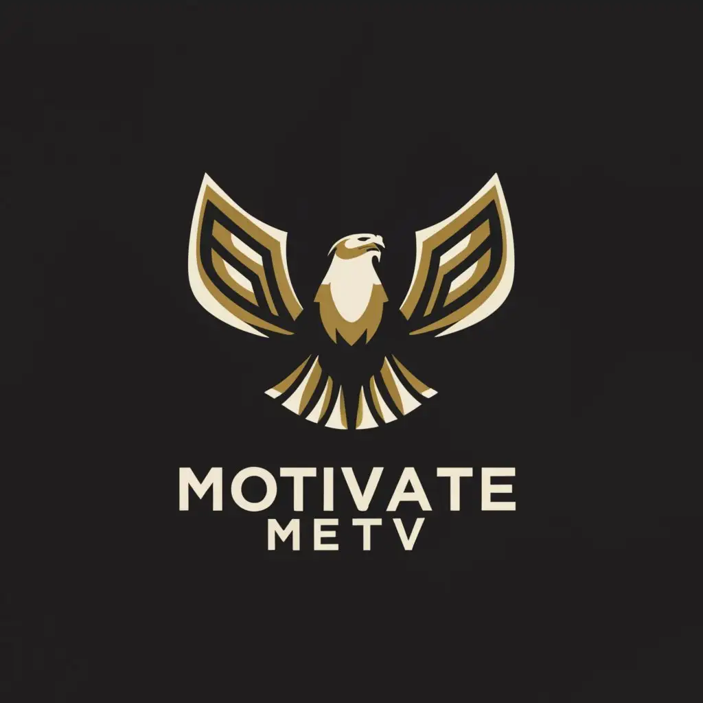 a logo design,with the text "MotivateMeTV", main symbol:Eagle,Moderate,be used in Sports Fitness industry,clear background
