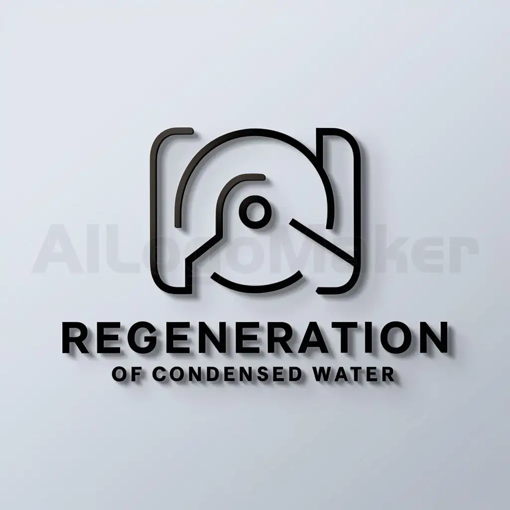 a logo design,with the text "regeneration of condensed water", main symbol:air conditioning or air conditioner,Minimalistic,be used in Technology industry,clear background