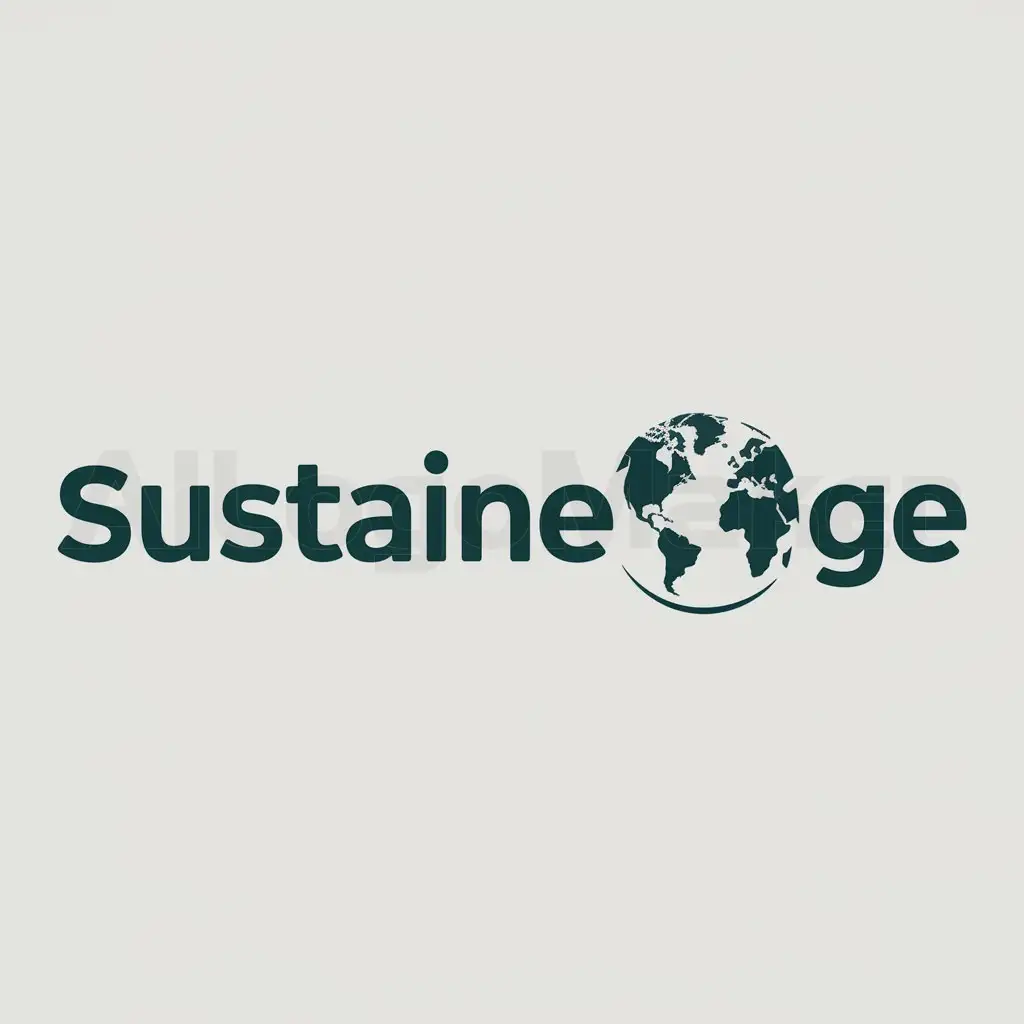 a logo design,with the text "SustainEdge", main symbol:earth ball,Moderate,be used in Education industry,clear background