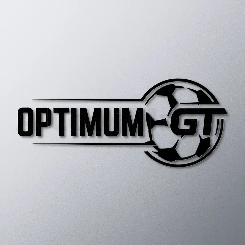 a logo design,with the text "Optimum GT", main symbol:soccer,complex,be used in sport industry,clear background