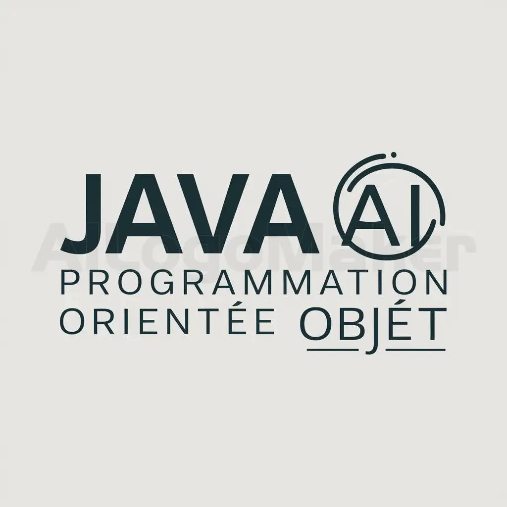 a logo design,with the text "java programmation oriente objet", main symbol:logo openAI,Moderate,clear background