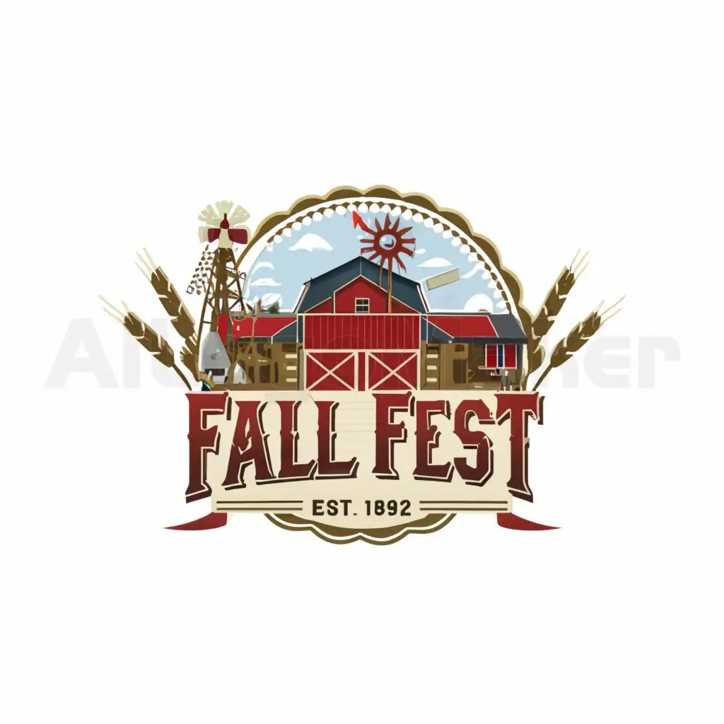 a logo design,with the text "Uhland Fall Fest", main symbol:a texas farm festival,Moderate,be used in Events industry,clear background