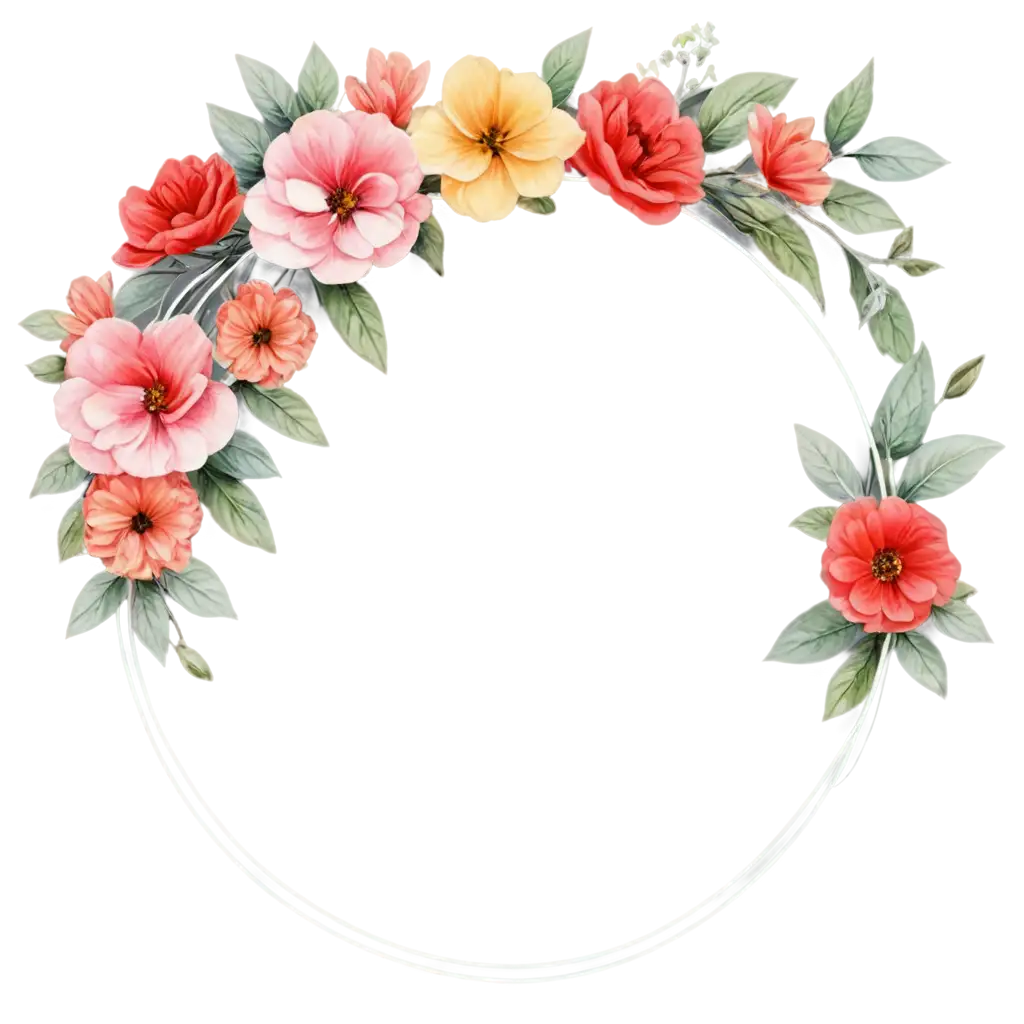 floral oval frame