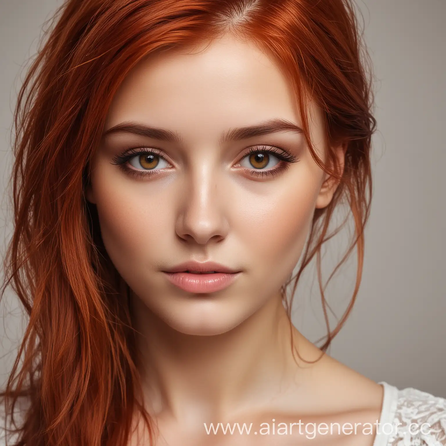 RedHaired-Girl-in-Care-Style-with-Big-Brown-Eyes