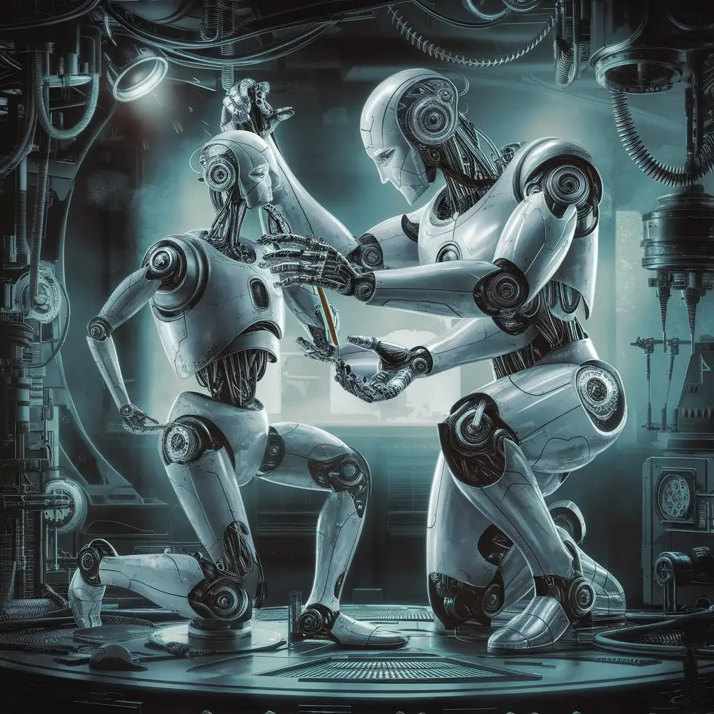 Robotic-Assembly-Line-Art-Illustration-of-Robot-Constructing-Another-Robot