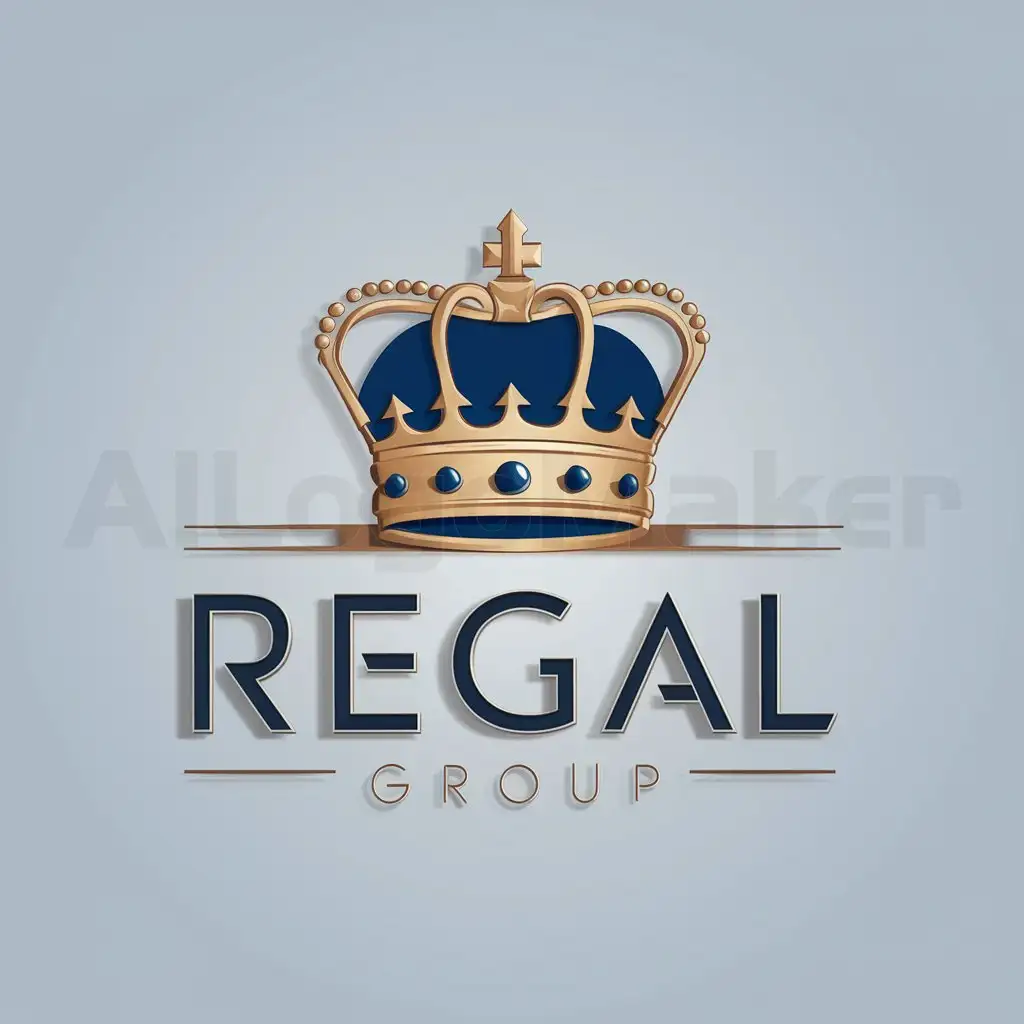 a logo design,with the text "Regal Group", main symbol:Royal Crown of Cambodia King,Moderate,clear background