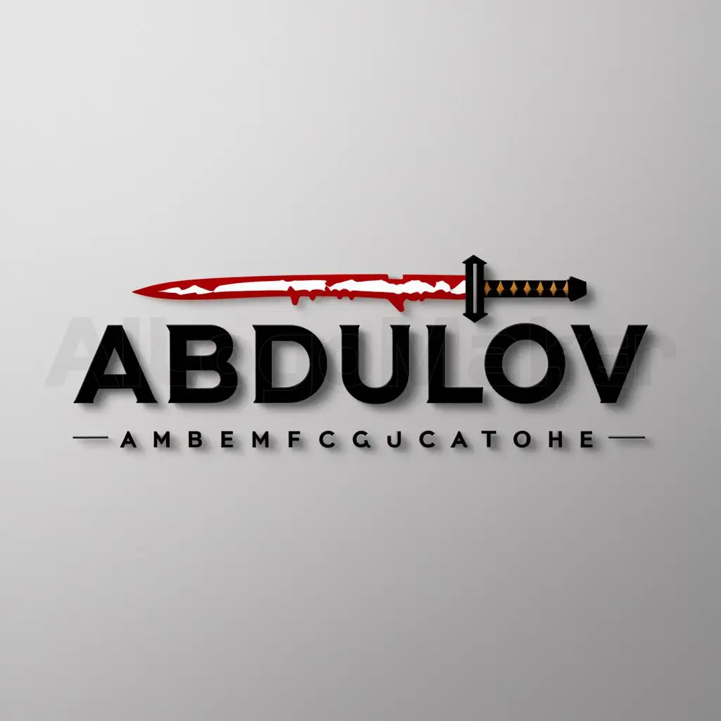 a logo design,with the text "Abdulov", main symbol:Gory,Moderate,be used in Others industry,clear background