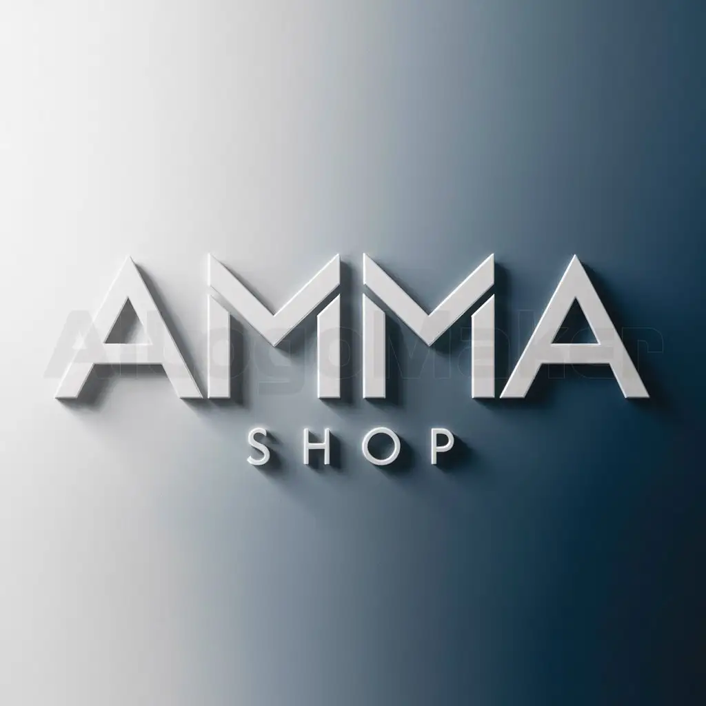 a logo design,with the text "AMMA shop", main symbol:AMMA shop,Moderate,clear background