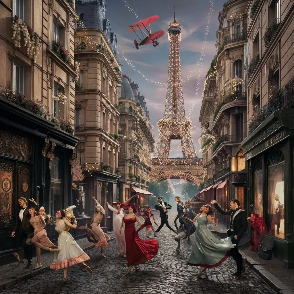 a visual concept that best captures the artistry, freedom and extravagance of early 20th century Paris.