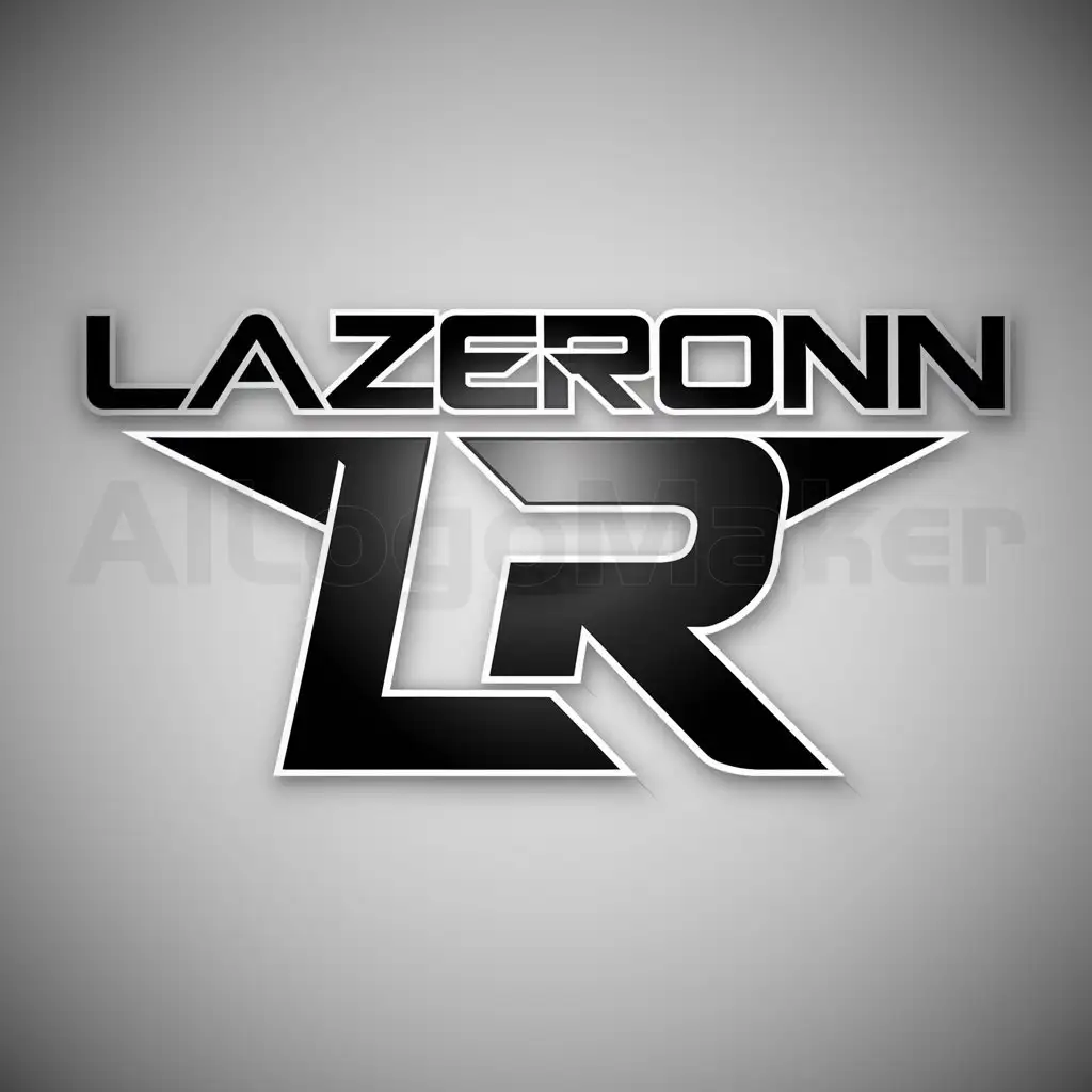 a logo design,with the text "Lazeronn", main symbol:LR,Moderate,be used in Gaming industry,clear background