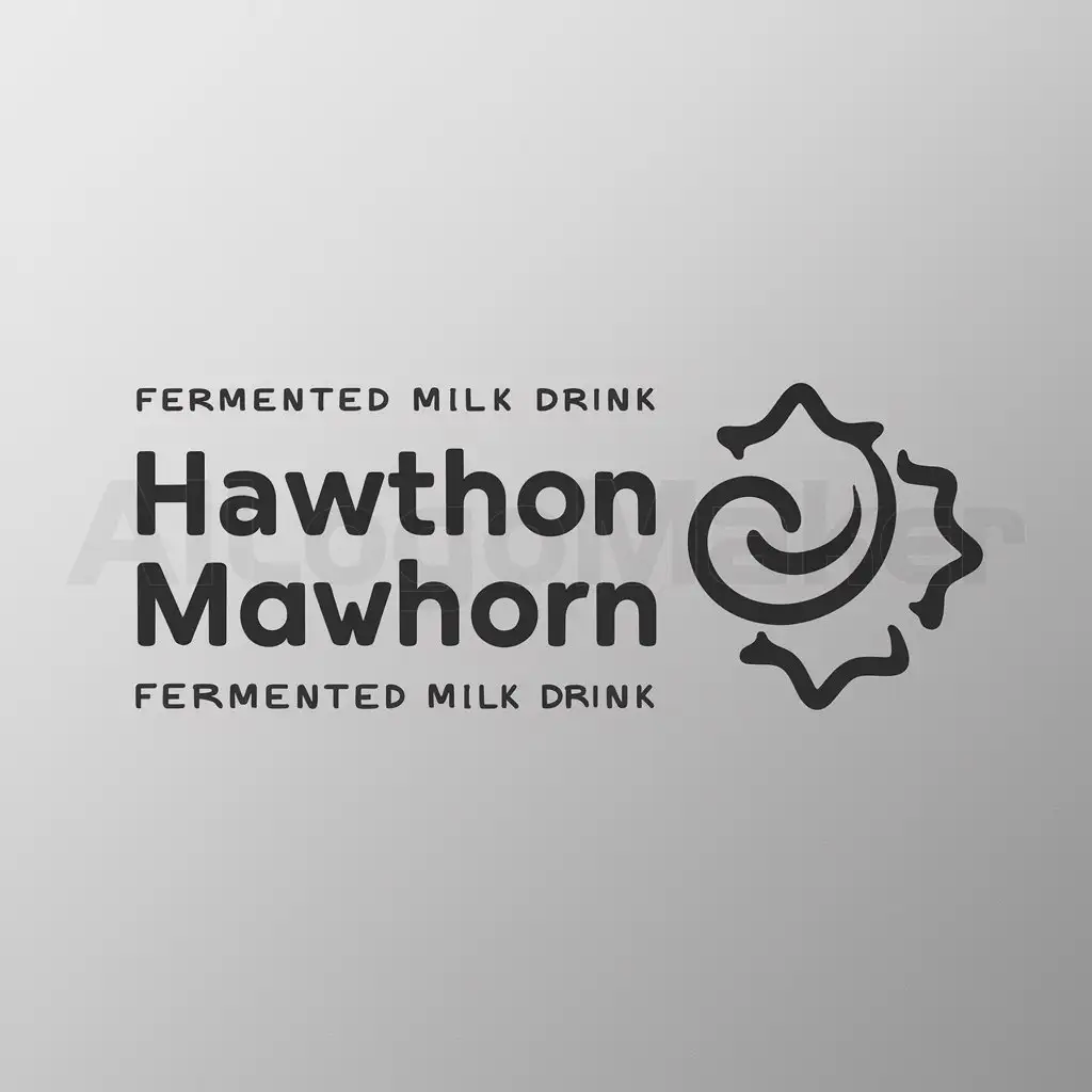 LOGO-Design-For-Hawthorn-Fermented-Milk-Drink-Crisp-Text-with-Symbol-of-Refreshing-Hawthorn-Fruit-Clear-Background