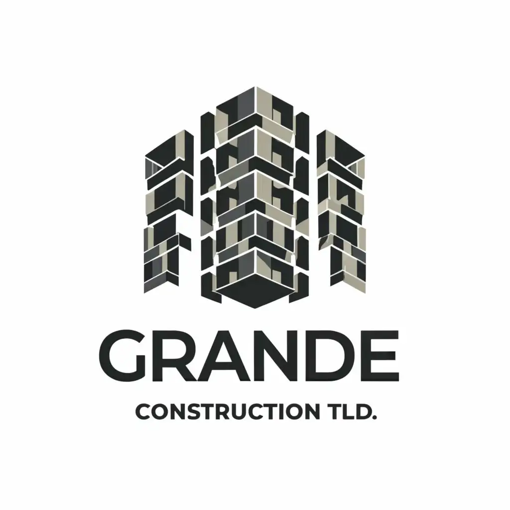 a logo design,with the text "Grande Construction Ltd.", main symbol:Civil work, Building and Construction,complex,be used in Construction industry,clear background