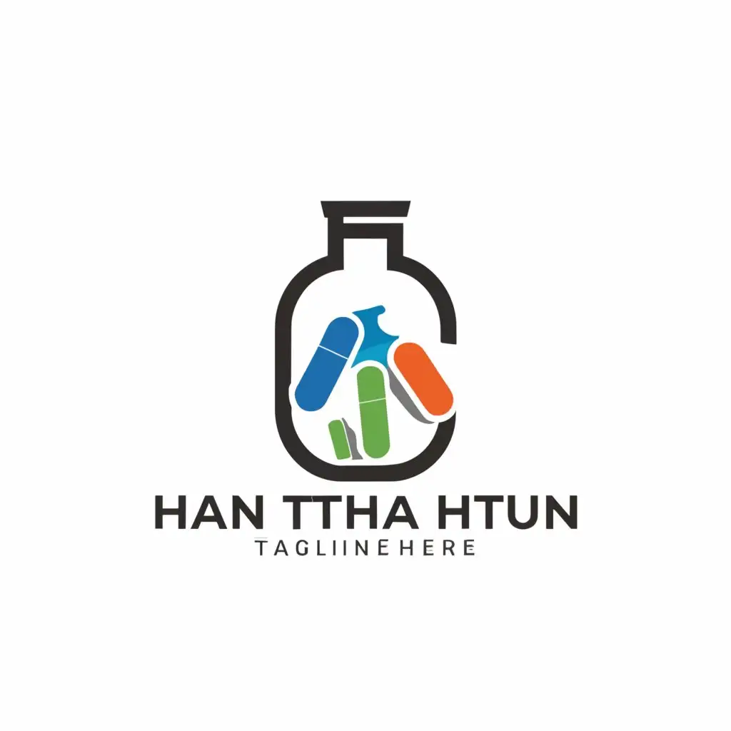 a logo design,with the text "Han Thar Htun", main symbol:Pharmacy,Moderate,be used in Medicine industry,clear background