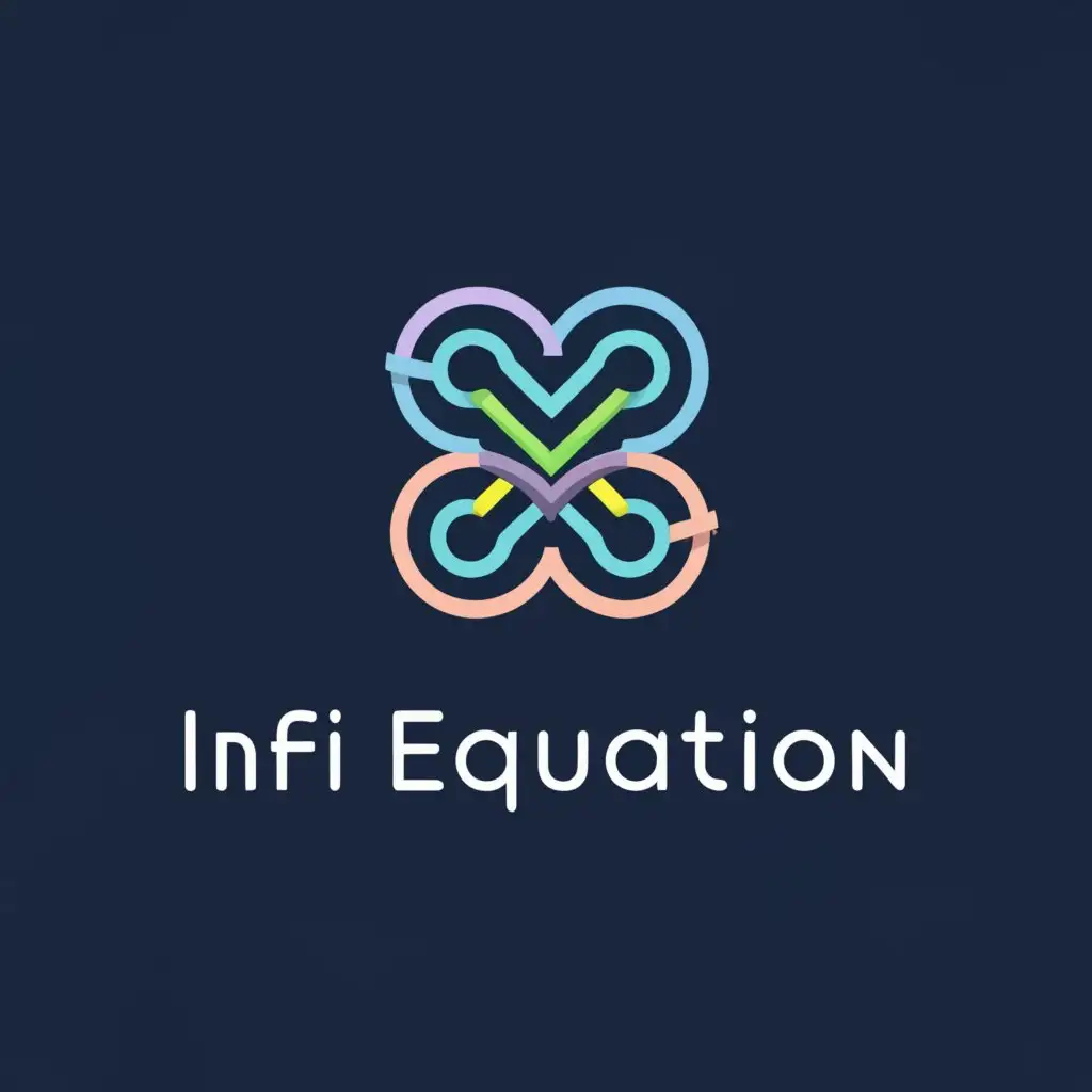 a logo design,with the text "Infi Equation", main symbol:Mathematics ,Moderate,be used in Education industry,clear background