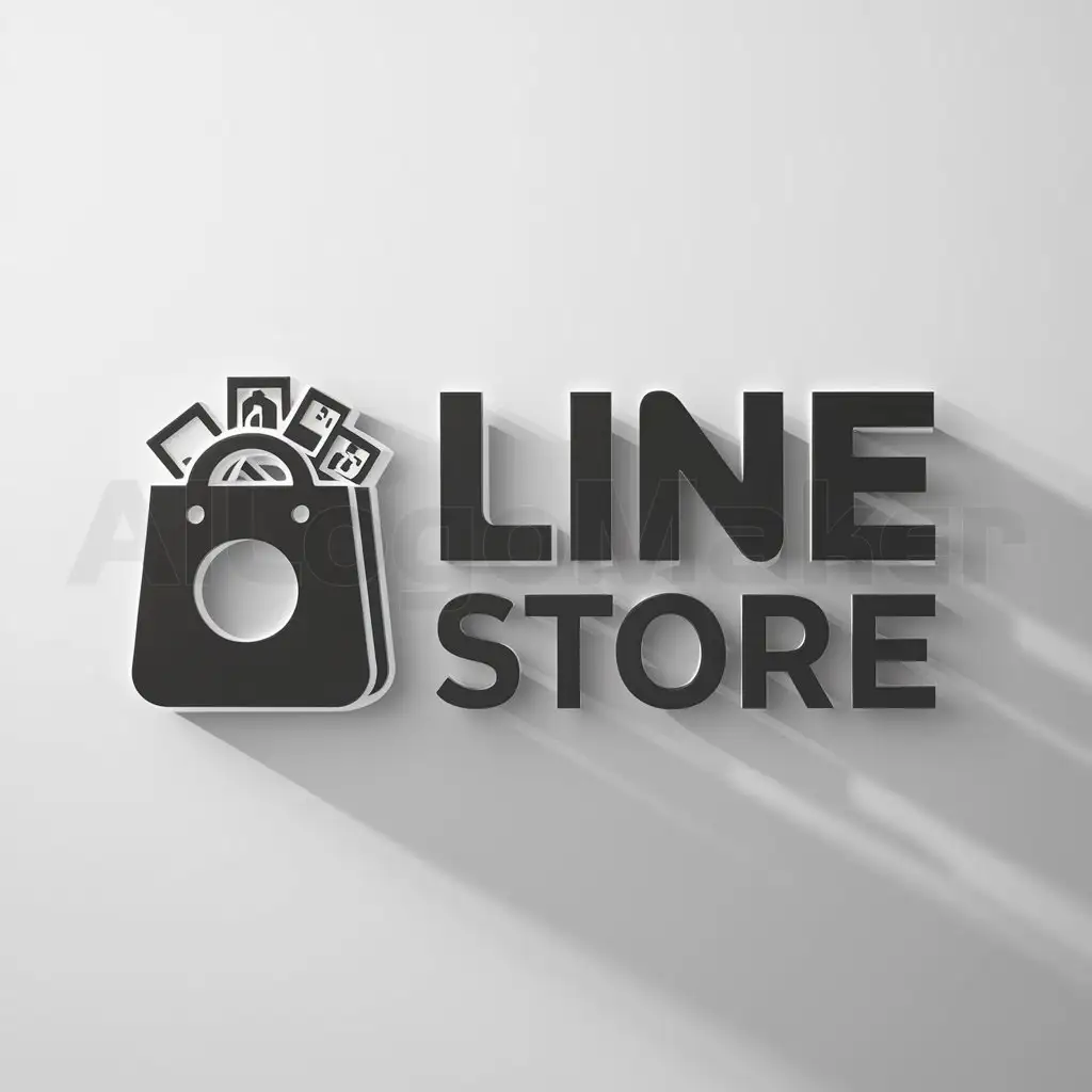 a logo design,with the text "Line store", main symbol:Shop games,complex,clear background