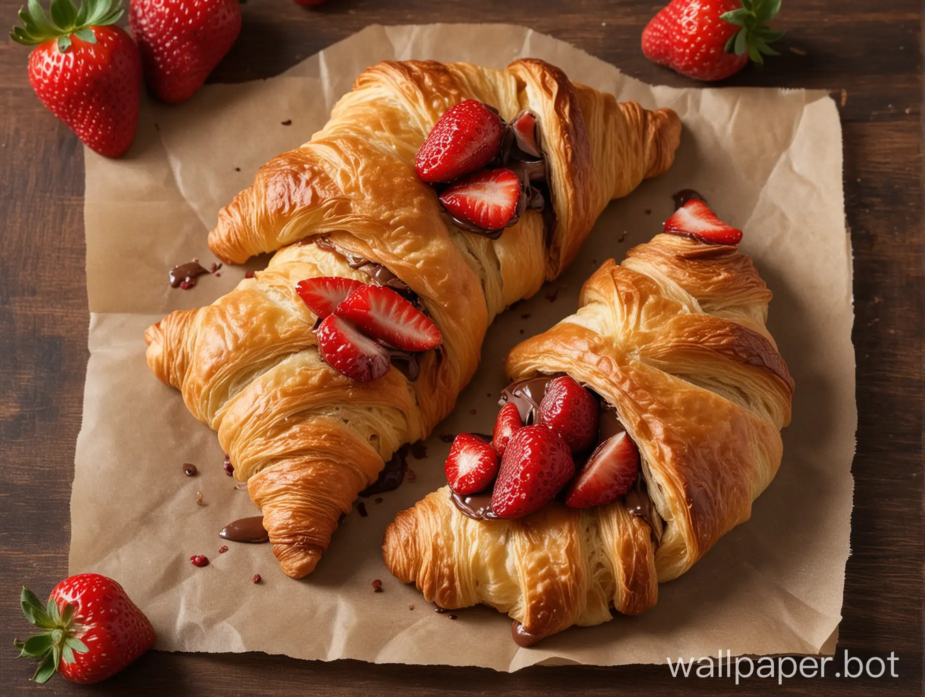 Delicious-Flat-Croissant-with-Fresh-Strawberries-and-Decadent-Nutella-Spread
