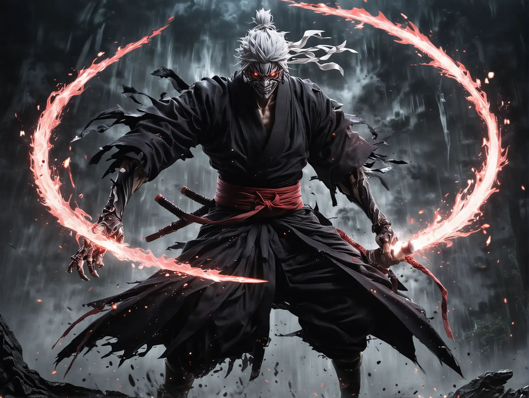 a photograph Kurosaki Ichigo raises his zanpakuto, Zangetsu, high above his head. The air around him crackles with energy as his spiritual pressure intensifies, causing the very ground to tremble beneath him.

With a fierce shout, Ichigo releases his zanpakuto's true form, unleashing the full extent of its power. Zangetsu transforms into a massive, black blade with a jagged edge, emanating a dark, ominous aura.

As Ichigo grips the hilt of his newly transformed zanpakuto, he takes on a more intimidating appearance, his eyes glowing with determination. With a swift motion, he slashes through the air, sending a powerful shockwave towards his opponent.

The force of Ichigo's bankai is overwhelming, as he charges forward with incredible speed and strength. His movements are fluid and precise, each strike calculated to deal maximum damage.

In this moment, Kurosaki Ichigo stands as a true warrior, a beacon of hope and strength in the face of adversity. His bankai is a testament to his resolve, a manifestation of his unwavering determination to protect those he cares about.