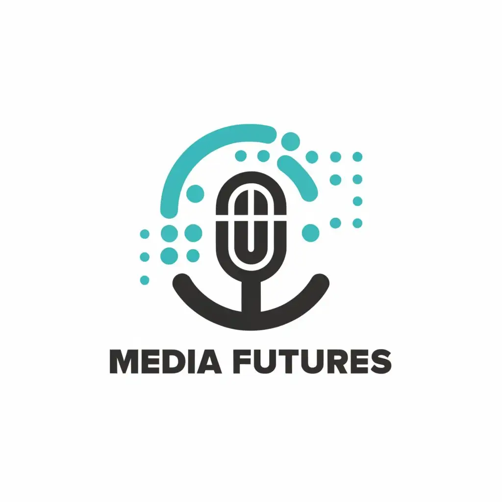 a logo design,with the text "Media Futures", main symbol:microphone,Moderate,be used in Internet industry,clear background