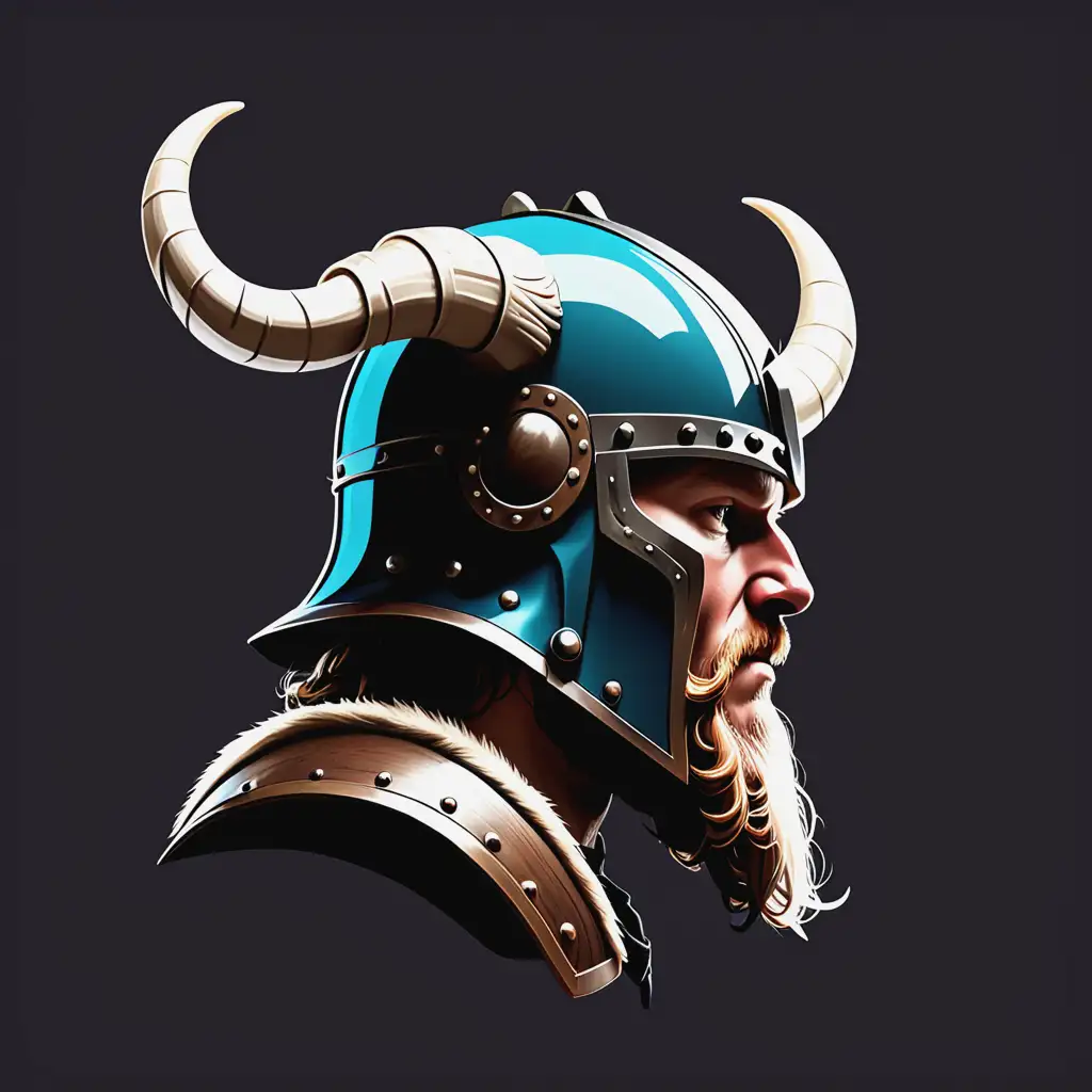 Norman Viking and Reginald with Ram Horn Fantasy Helmets