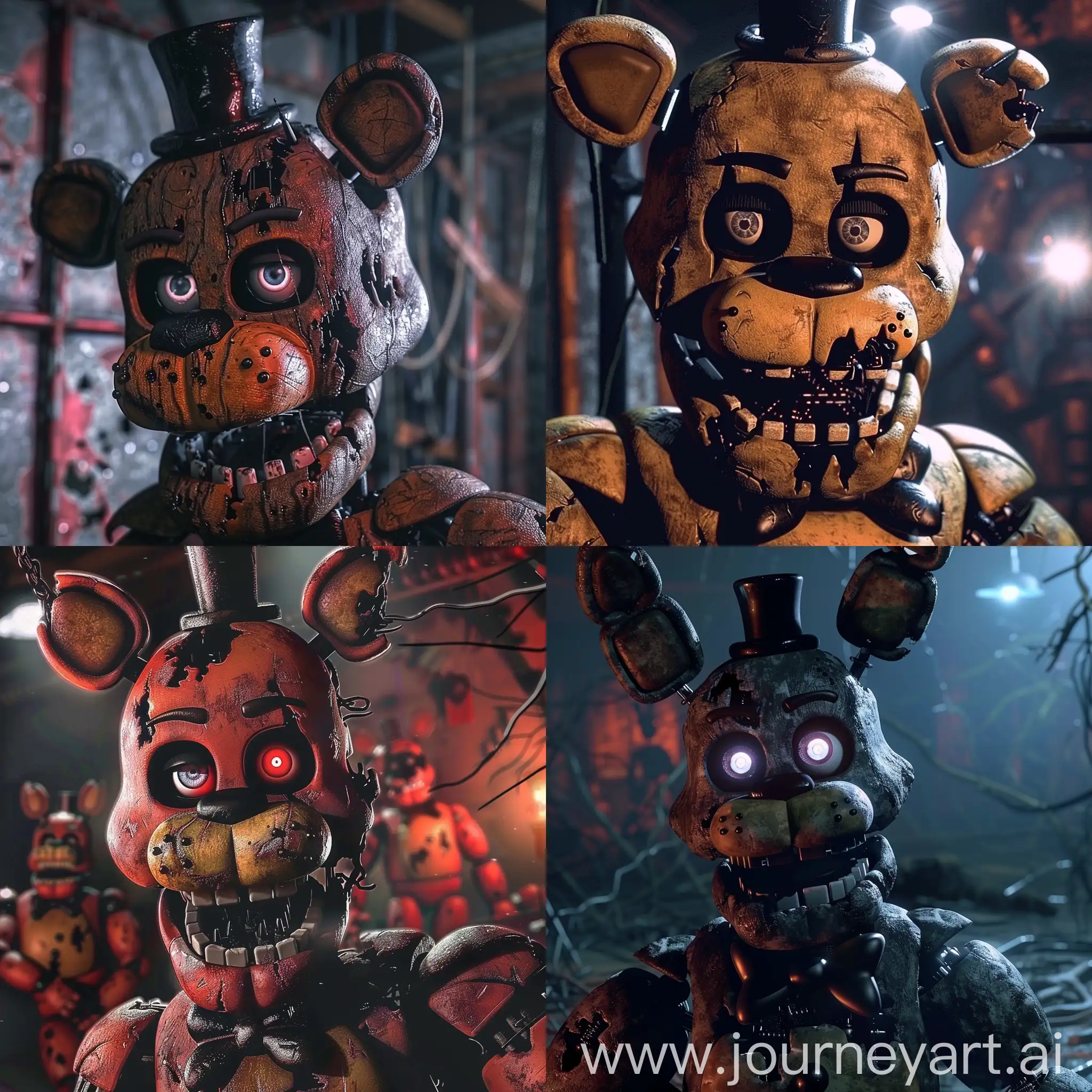 Five-Nights-at-Freddys-VR-Creepy-Animatronic-Characters-in-Dimly-Lit-Room