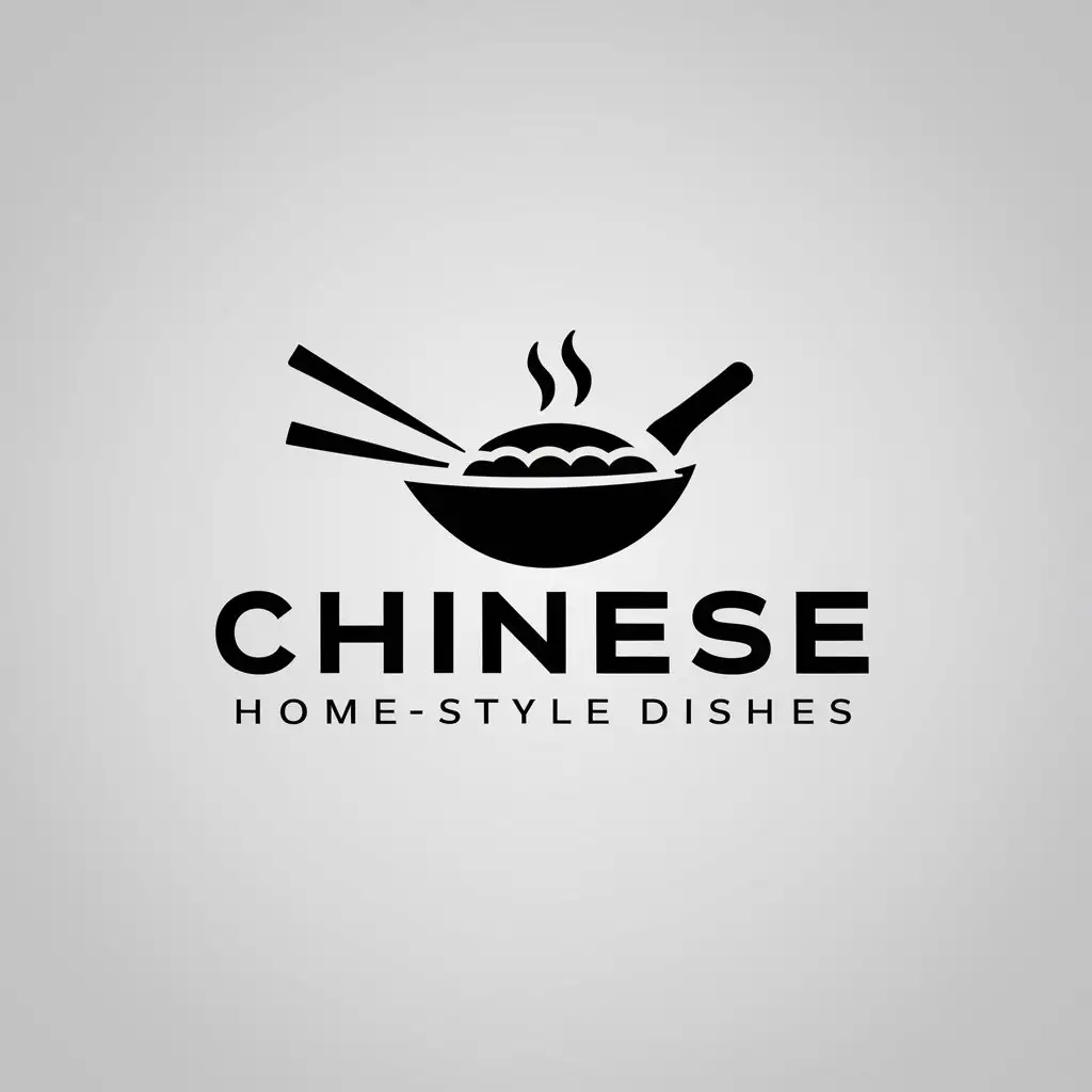 a logo design,with the text "Chinese home-style dishes", main symbol:Chinese home-style dishes, cuisine, family, food culture,Minimalistic,be used in Restaurant industry,clear background