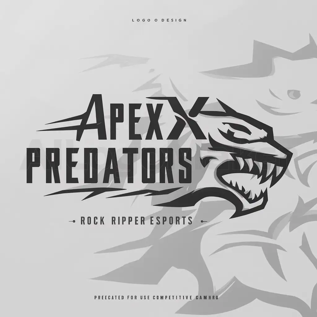 LOGO-Design-For-Apex-Predators-Esport-Theme-with-Clean-Text-and-Rock-Ripper-Element