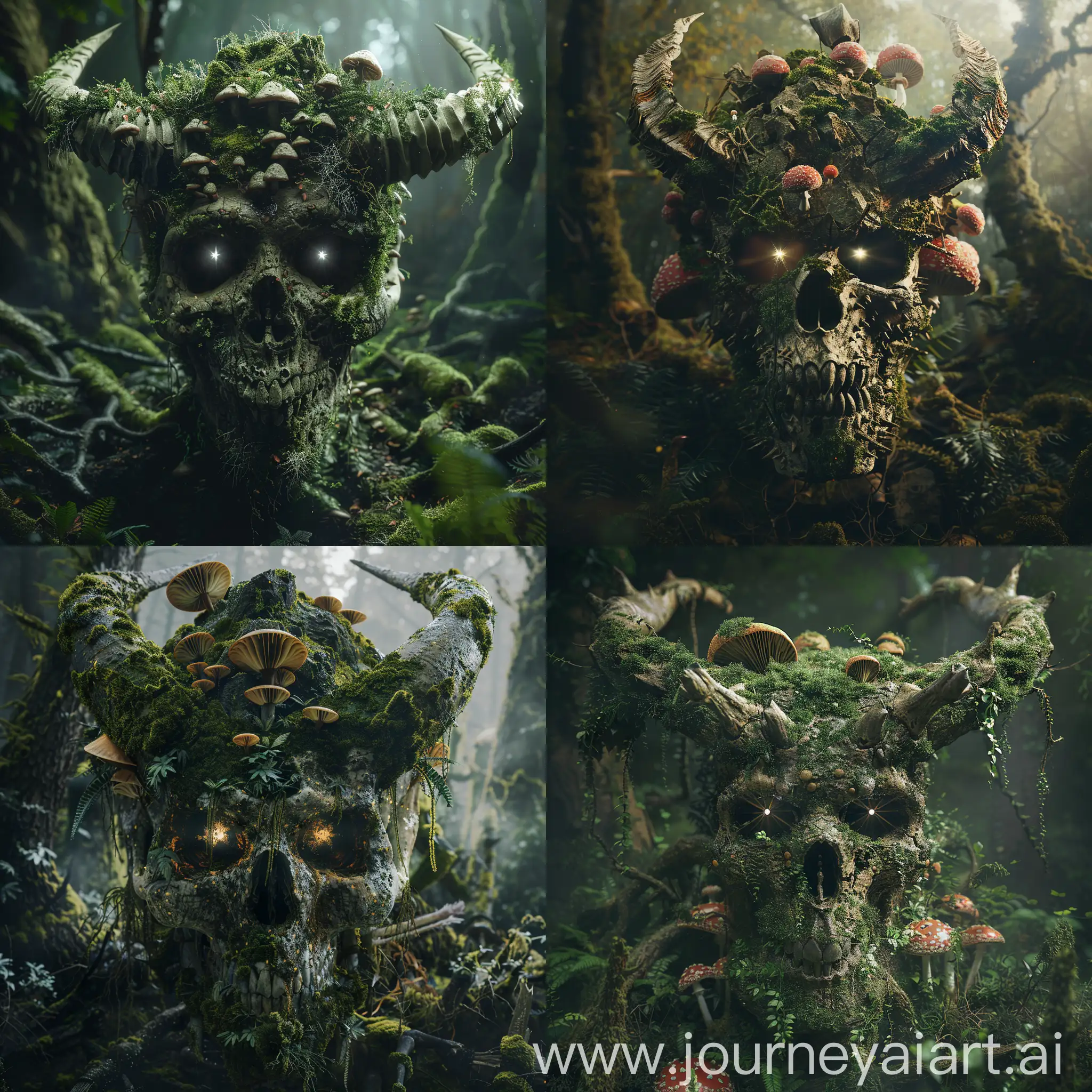 Enigmatic-Forest-Deity-Skull-and-Mushroom-Hybrid-in-Cinematic-Lighting