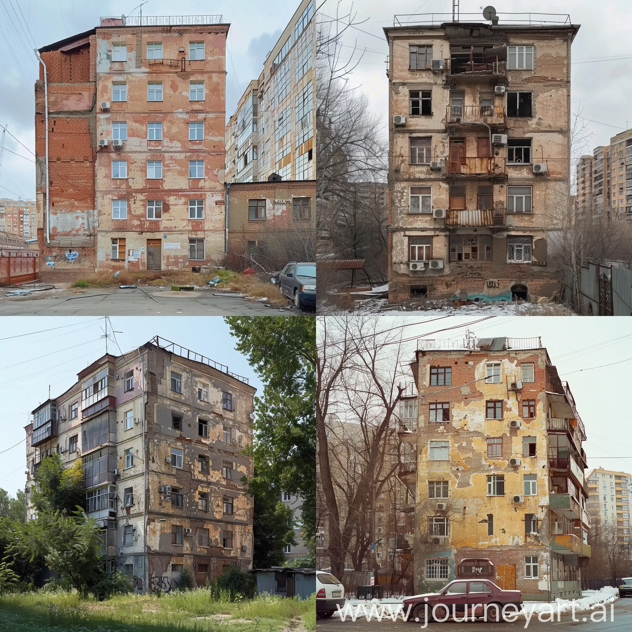 Contrast-of-Modern-and-Old-Architecture-in-Southern-Russia