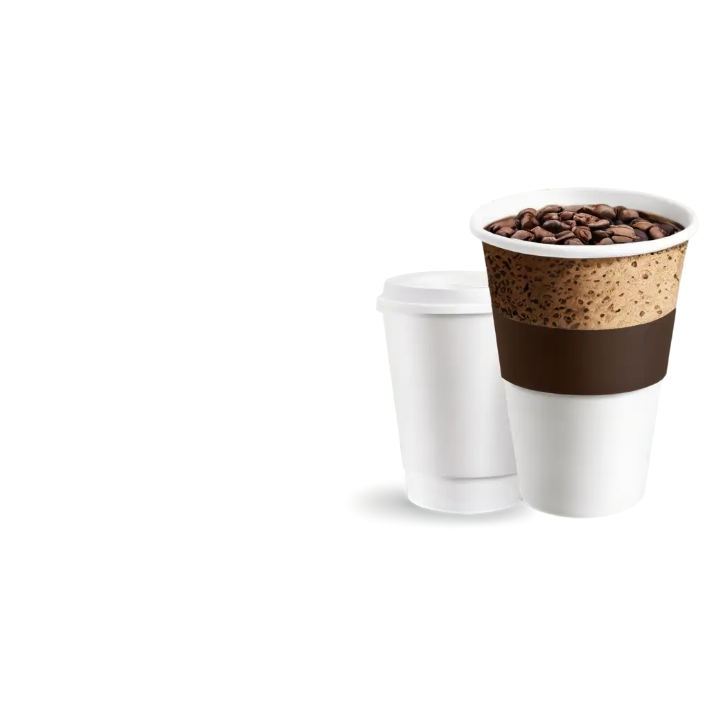 paper cup made from coffee beans