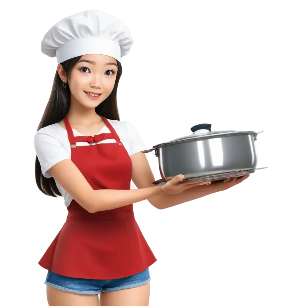 asian girl cooking anime