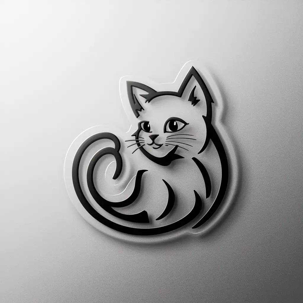 a logo design,with the text "cat", main symbol:cat,Moderate,clear background