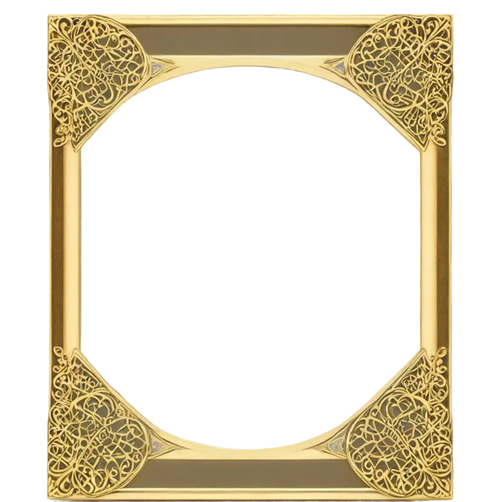 Gold Islamic frame ratio 3:4 