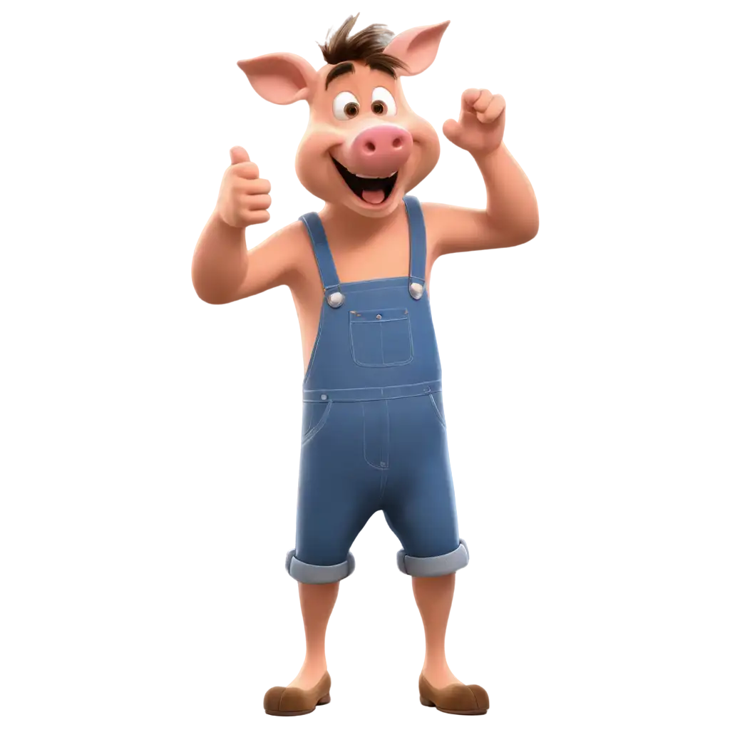 Goofy-Pig-Animation-in-Overalls-HighQuality-PNG-Image-for-Creative-Projects