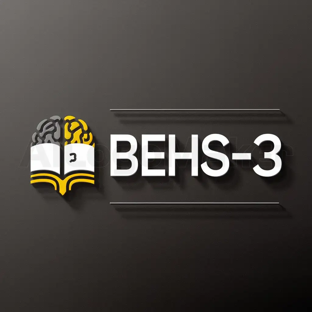 a logo design,with the text 'BEHS-3', main symbol: BEHS-3, Moderate, be used in Education industry, clear background