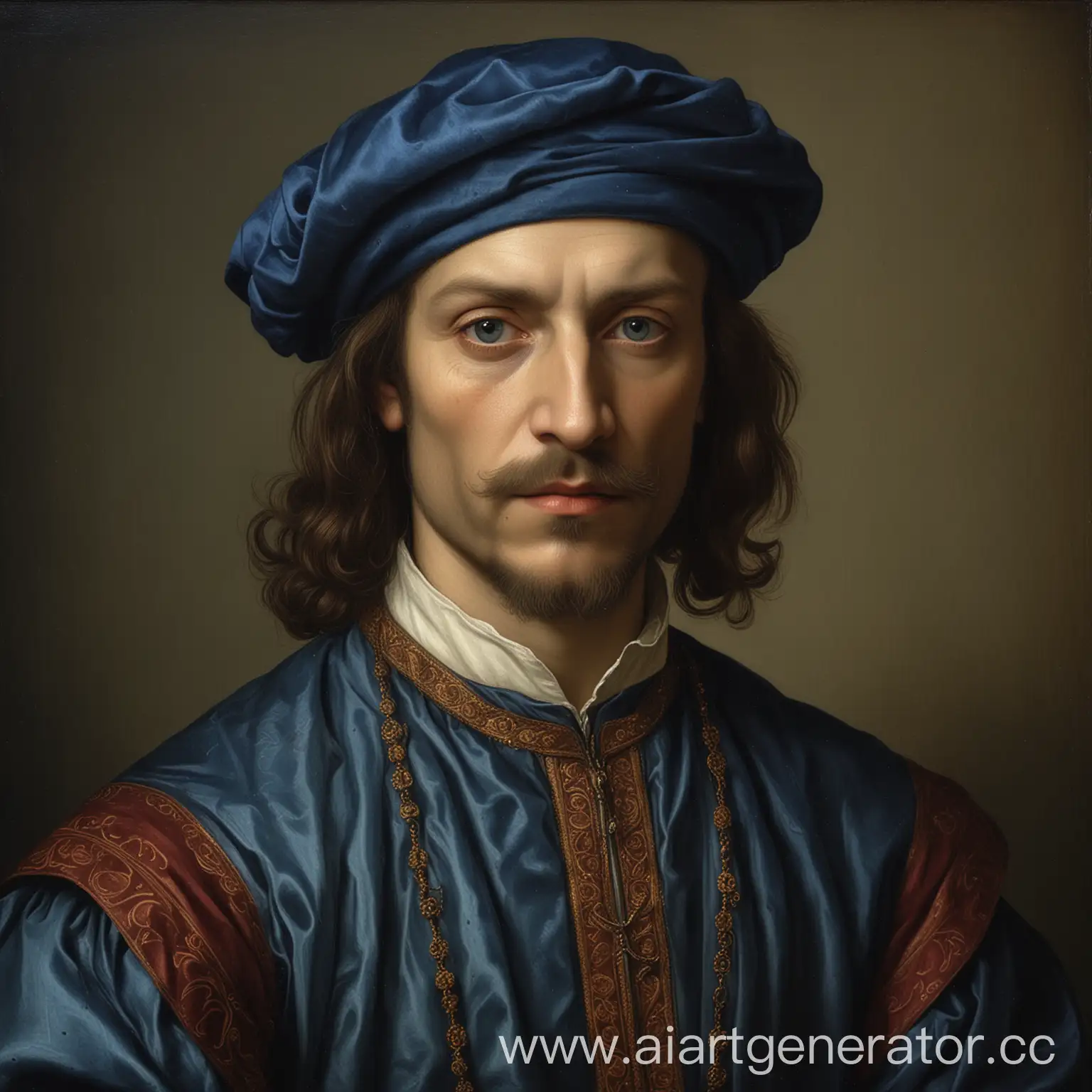 Blue-Plum-Renaissance-Nobleman-Portrait-in-da-Vinci-Style