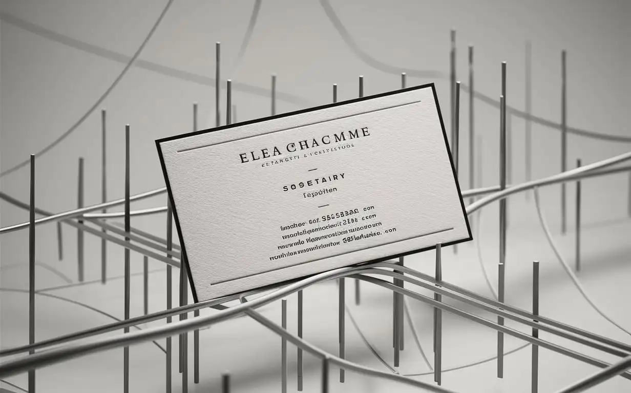 Creative Business Card Design with Modern Typography and Elegant Logo