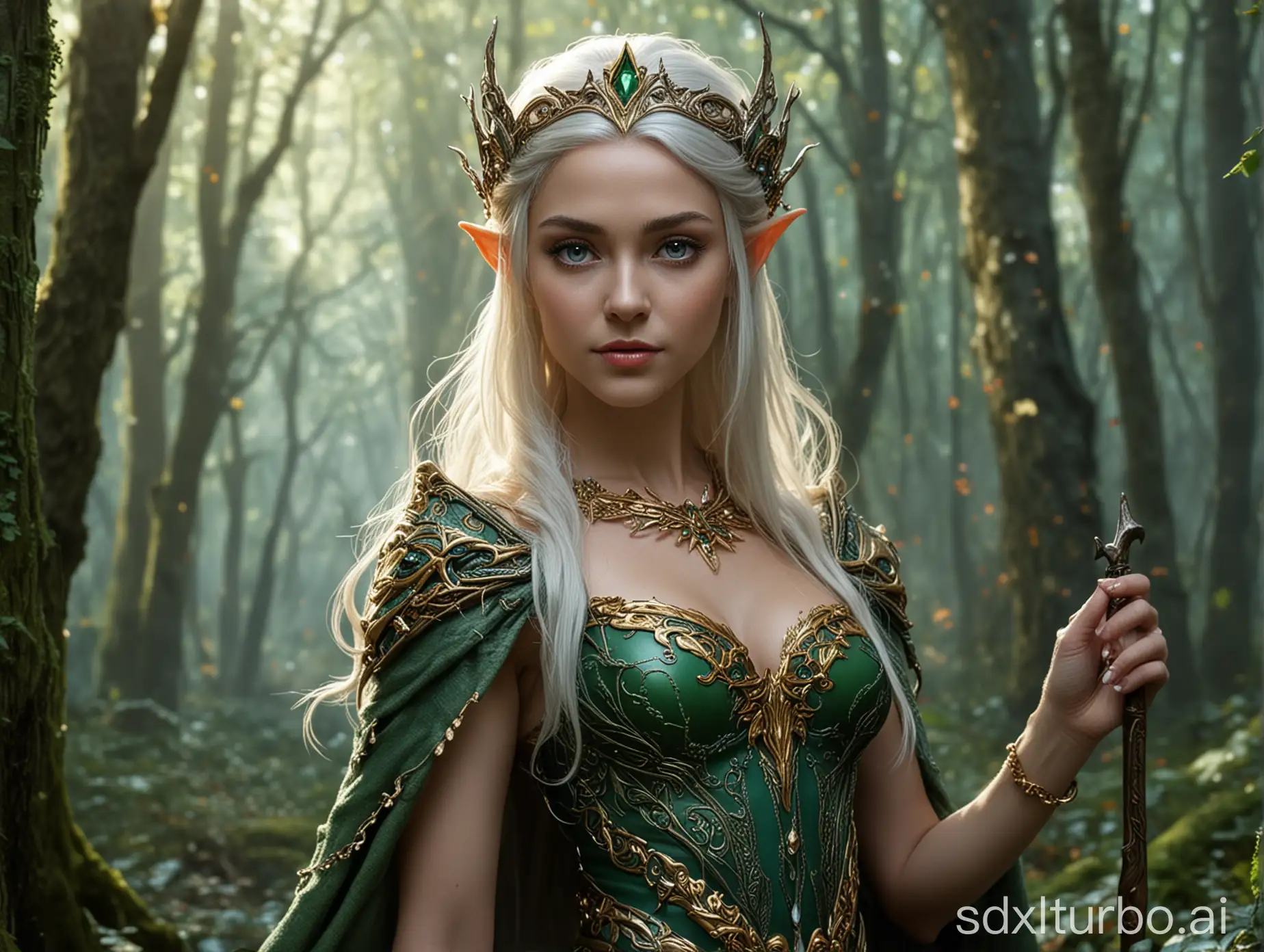 Enchanting-Queen-of-Elves-in-a-Mystical-Forest