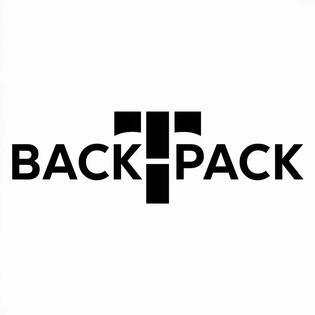 a logo design,with the text "BackPack", main symbol:T,Moderate,clear background