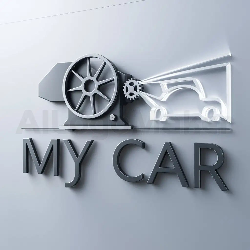 a logo design,with the text "My Car", main symbol:projection machine,Moderate,clear background